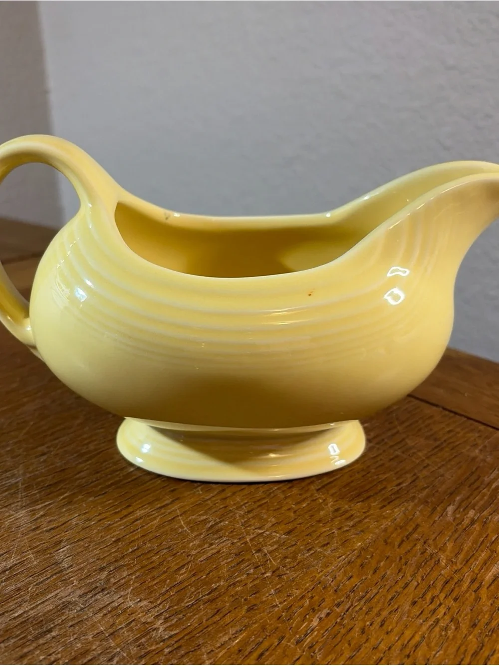 Fiestaware Yellow Ceramic Gravy Boat